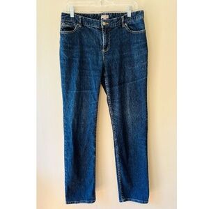 J. Jill Sz 10 Stretch Authentic Fit Below Waist‎ Straight Leg Jeans Denim Pants